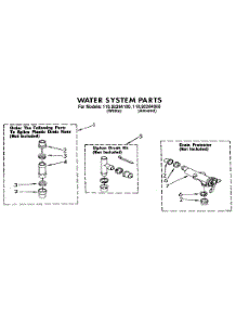Water System parts for Kenmore Washer 110.92284800 (11092284800, 110 92284800) from AppliancePartsPros.com