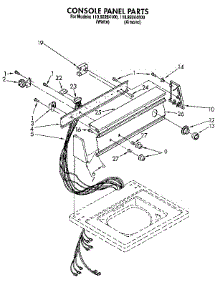 Console Panel parts for Kenmore Washer 110.92284800 (11092284800, 110 92284800) from AppliancePartsPros.com