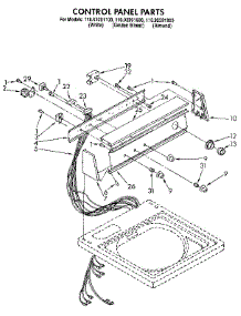 Control Panel parts for Kenmore Washer 110.92291100 (11092291100, 110 92291100) from AppliancePartsPros.com
