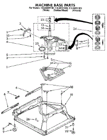 Machine Base parts for Kenmore Washer 110.92291600 (11092291600, 110 92291600) from AppliancePartsPros.com