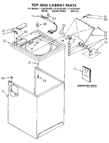 Top And Cabinet parts for Kenmore Washer 110.92291600 (11092291600, 110 92291600) from AppliancePartsPros.com