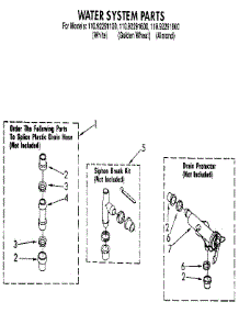 Water System parts for Kenmore Washer 110.92291600 (11092291600, 110 92291600) from AppliancePartsPros.com
