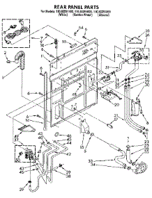 Rear Panel parts for Kenmore Washer 110.92291800 (11092291800, 110 92291800) from AppliancePartsPros.com