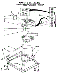Machine Base parts for Kenmore Washer 110.92292100 (11092292100, 110 92292100) from AppliancePartsPros.com