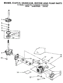 Brake, Clutch, Gearcase, Motor And Pump parts for Kenmore Washer 110.92292600 (11092292600, 110 92292600) from AppliancePartsPros.com
