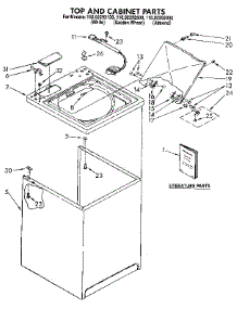 Top And Cabinet parts for Kenmore Washer 110.92292800 (11092292800, 110 92292800) from AppliancePartsPros.com