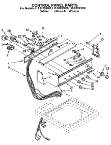 Control Panel parts for Kenmore Washer 110.92293100 (11092293100, 110 92293100) from AppliancePartsPros.com