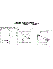 Water System parts for Kenmore Washer 110.92293110 (11092293110, 110 92293110) from AppliancePartsPros.com