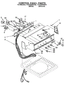 Control Panel parts for Kenmore Washer 110.92293110 (11092293110, 110 92293110) from AppliancePartsPros.com