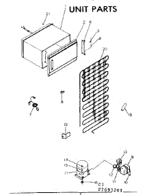 Unit Parts parts for Kenmore Refrigerator 253.7693251 (2537693251, 253 7693251) from AppliancePartsPros.com