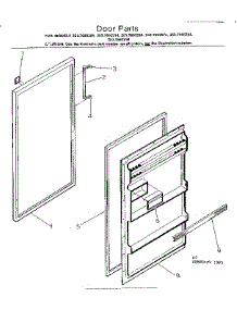 Door Parts parts for Kenmore Refrigerator 253.7693274 (2537693274, 253 7693274) from AppliancePartsPros.com