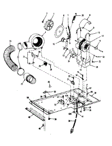 Dryer Motor, Blower, Belt parts for Kenmore Washer Dryer Combo 417.89695820 (41789695820, 417 89695820) from AppliancePartsPros.com