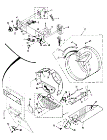 Console Controls, Drum parts for Kenmore Washer Dryer Combo 417.89875710 (41789875710, 417 89875710) from AppliancePartsPros.com