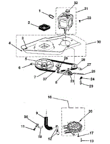 Washer Drive System, Pump parts for Kenmore Washer Dryer Combo 417.89970100 (41789970100, 417 89970100) from AppliancePartsPros.com