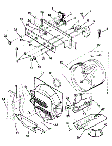 Console Controls, Drum parts for Kenmore Washer Dryer Combo 417.89970800 (41789970800, 417 89970800) from AppliancePartsPros.com