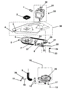 Washer Drive System, Pump parts for Kenmore Washer Dryer Combo 417.89975100 (41789975100, 417 89975100) from AppliancePartsPros.com