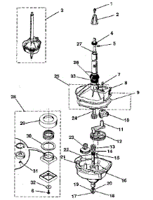 Transmission parts for Kenmore Washer Dryer Combo 417.89980800 (41789980800, 417 89980800) from AppliancePartsPros.com