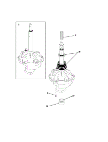 Transmission parts for Kenmore Washer Dryer Combo 417.90802992 (41790802992, 417 90802992) from AppliancePartsPros.com