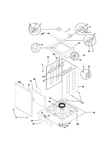 Wshr Cab,Top parts for Kenmore Washer Dryer Combo 417.90812992 (41790812992, 417 90812992) from AppliancePartsPros.com