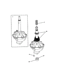 Hub-Drive parts for Kenmore Washer Dryer Combo 417.90814001 (41790814001, 417 90814001) from AppliancePartsPros.com