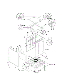 Wshr Cab,Top parts for Kenmore Washer Dryer Combo 417.90814002 (41790814002, 417 90814002) from AppliancePartsPros.com