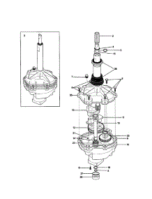 Transmission parts for Kenmore Washer Dryer Combo 417.90817990 (41790817990, 417 90817990) from AppliancePartsPros.com