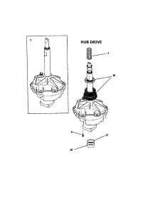 Hub-Drive parts for Kenmore Washer Dryer Combo 417.90862991 (41790862991, 417 90862991) from AppliancePartsPros.com