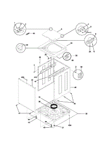 Wshr Cab,Top parts for Kenmore Washer Dryer Combo 417.92702200 (41792702200, 417 92702200) from AppliancePartsPros.com