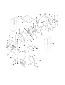 Upper Cabinet / Drum / Heater parts for Kenmore Washer Dryer Combo 417.93702200 (41793702200, 417 93702200) from AppliancePartsPros.com