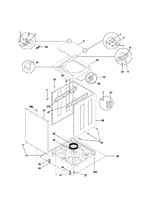 Lower Cabinet / Top parts for Kenmore Washer Dryer Combo 417.93702201 (41793702201, 417 93702201) from AppliancePartsPros.com