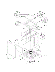 Wshr Cab,Top parts for Kenmore Washer Dryer Combo 417.93802200 (41793802200, 417 93802200) from AppliancePartsPros.com