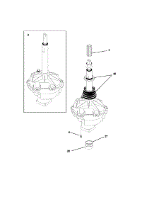 Transmission parts for Kenmore Washer Dryer Combo 417.93812200 (41793812200, 417 93812200) from AppliancePartsPros.com