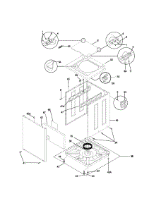 Wshr Cab,Top parts for Kenmore Washer Dryer Combo 417.93812200 (41793812200, 417 93812200) from AppliancePartsPros.com