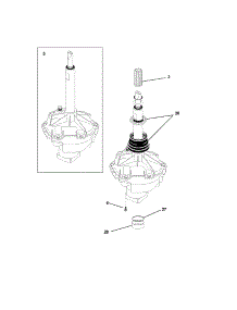 Transmission parts for Kenmore Washer Dryer Combo 417.93872200 (41793872200, 417 93872200) from AppliancePartsPros.com