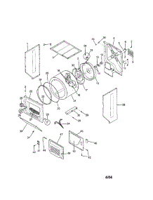 Upper Cabinet / Drum / Heater parts for Kenmore Washer Dryer Combo 417.94702300 (41794702300, 417 94702300) from AppliancePartsPros.com