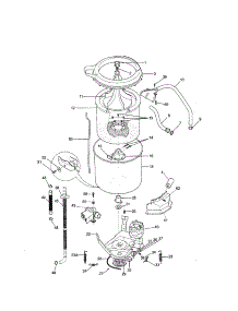 Motor  /  Tub parts for Kenmore Washer Dryer Combo 417.94702300 (41794702300, 417 94702300) from AppliancePartsPros.com