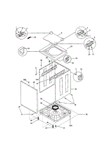 Lower Cabinet / Top parts for Kenmore Washer Dryer Combo 417.94702300 (41794702300, 417 94702300) from AppliancePartsPros.com