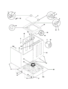 Lower Cabinet / Top parts for Kenmore Washer Dryer Combo 417.94712400 (41794712400, 417 94712400) from AppliancePartsPros.com