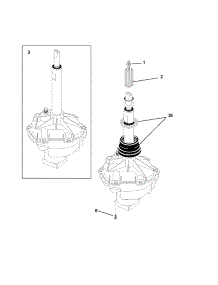 Transmission parts for Kenmore Washer Dryer Combo 417.94712400 (41794712400, 417 94712400) from AppliancePartsPros.com