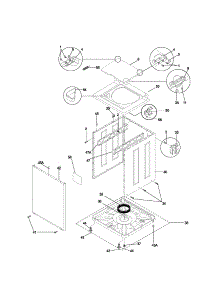 Lower Cabinet / Top parts for Kenmore Washer Dryer Combo 417.94802301 (41794802301, 417 94802301) from AppliancePartsPros.com