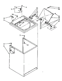 Top And Cabinet Parts parts for Kenmore Washer 110.81650100 (11081650100, 110 81650100) from AppliancePartsPros.com