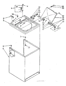 Top And Cabinet Parts parts for Kenmore Washer 110.81661100 (11081661100, 110 81661100) from AppliancePartsPros.com