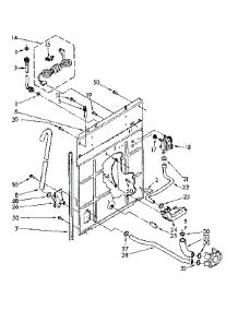 Rear Panel Parts parts for Kenmore Washer 110.81662100 (11081662100, 110 81662100) from AppliancePartsPros.com