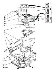 Machine Base Parts parts for Kenmore Washer 110.81662700 (11081662700, 110 81662700) from AppliancePartsPros.com