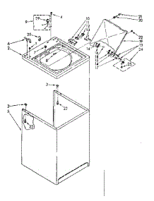 Top And Cabinet Parts parts for Kenmore Washer 110.81662700 (11081662700, 110 81662700) from AppliancePartsPros.com