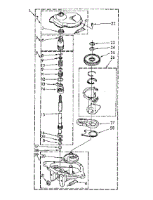 Gearcase Parts parts for Kenmore Washer 110.81662800 (11081662800, 110 81662800) from AppliancePartsPros.com