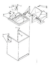 Top And Cabinet Parts parts for Kenmore Washer 110.81664300 (11081664300, 110 81664300) from AppliancePartsPros.com