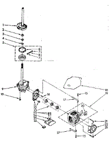 Brake Clutch, Gearcase, Motor And Pump Parts parts for Kenmore Washer 110.81810100 (11081810100, 110 81810100) from AppliancePartsPros.com