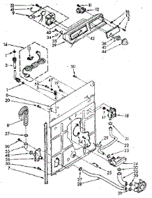 Control And Rear Panel Parts parts for Kenmore Washer 110.81810100 (11081810100, 110 81810100) from AppliancePartsPros.com