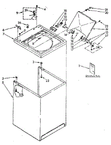 Top And Cabinet Parts parts for Kenmore Washer 110.81810100 (11081810100, 110 81810100) from AppliancePartsPros.com